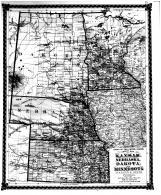 County Map of Kansas, Nebraska, Dakota, Minnesota, Bond County 1875 Microfilm